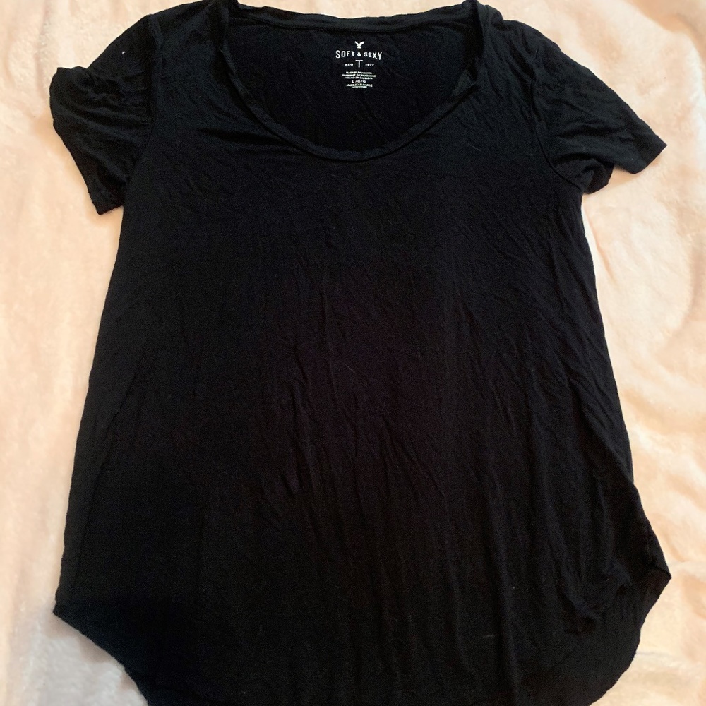 Soft black short sleeve shirt